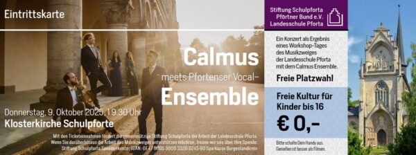 Calmus-Ensemble meets Pforte - Ticket Kostenfrei