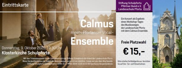 Calmus-Ensemble meets Pforte - Ticket Vollzahler